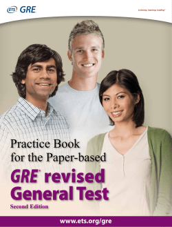 GRE revised General Test Practice Book