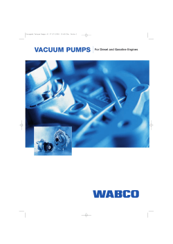 VACUUM PUMPS For Diesel and Gasoline Engines