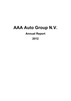 AAA Auto Group N.V. Annual Report 2012