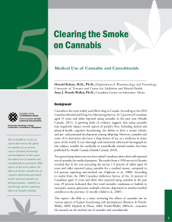5 Clearing the Smoke on Cannabis Medical Use of  Cannabis and Cannabinoids