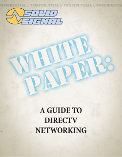 A GUIDE TO DIRECTV NETWORKING