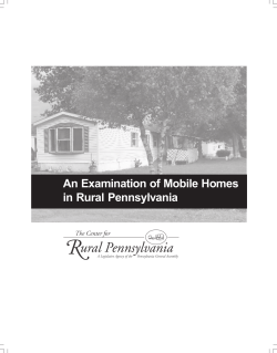 An Examination of Mobile Homes in Rural Pennsylvania