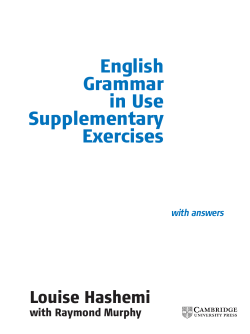 English Grammar in Use Supplementary