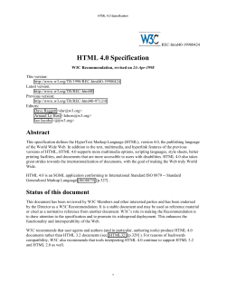 HTML 4.0 Specification