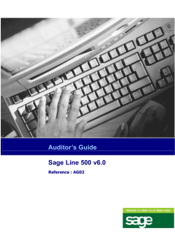 Auditor s Guide ’ Sage Line 500 v6.0