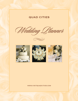 Wedding Planner u QUAD CITIES www.visitquadcities.com