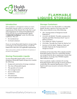 FLammabLe LIquIdS Storage Introduction Storage Containers