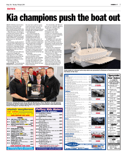 Kia champions push the boat out news