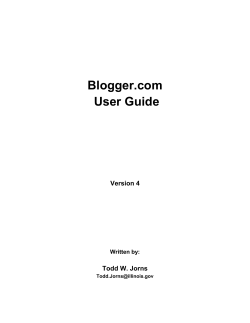 Blogger.com User Guide  Version 4