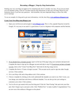 Becoming a Blogger | Step-by-Step Instructions