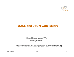 AJAX and JSON with jQuery