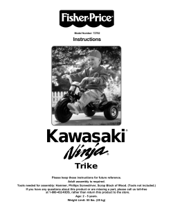 Kawasaki Trike Instructions