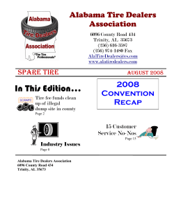 In This Edition… Alabama Tire Dealers Association 2008