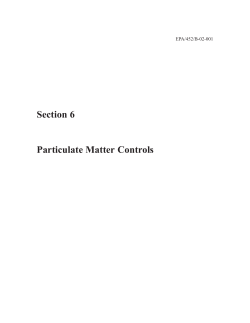 Section 6 Particulate Matter Controls EPA/452/B-02-001