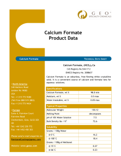Calcium Formate Product Data D