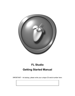 FL Studio Getting Started Manual