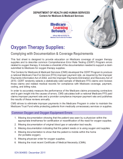 Oxygen Therapy Supplies: Complying with Documentation &amp; Coverage Requirements