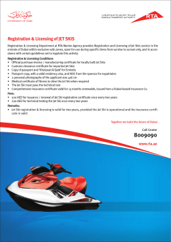 Registration &amp; Licensing of JET SKIS