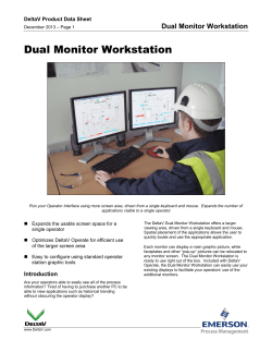 Dual Monitor Workstation DeltaV Product Data Sheet