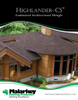 Laminated Architectural Shingle WWW.MALARKEYROOFING.COM Shown in: Antique Brown
