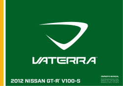 2012 nissan GT-r V100-s ® owner’s manual