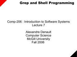 Grep and Shell Programming