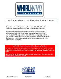 --- Composite Airboat  Propeller  Instructions ---