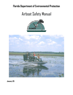 Airboat Safety Manual Florida Department of Environmental Protection  January 05