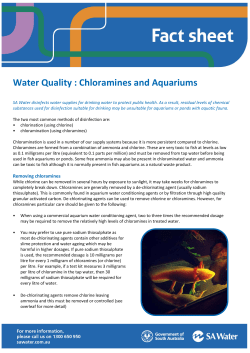 Water Quality : Chloramines and Aquariums   