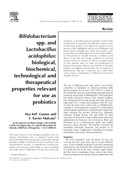 Bi®dobacterium spp. and Review