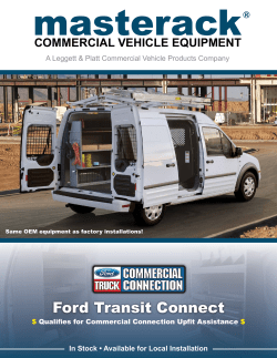Ford Transit Connect COMMERCIAL VEHICLE EQUIPMENT
