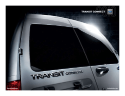 TRANSIT CONNECT Specifications fordvehicles.com