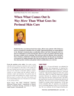 When What Comes Out Is Perineal Skin Care Way More