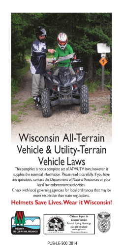 Wisconsin All-Terrain Vehicle &amp; Utility-Terrain Vehicle Laws