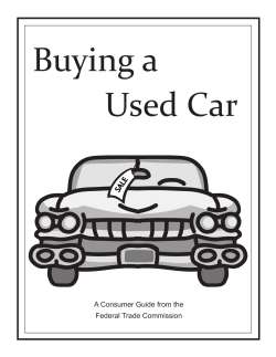 Buying a Used Car  SALE