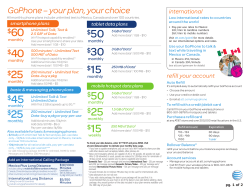 GoPhone – your plan, your choice international