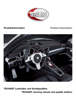 Produktinformation TECHART Lenkräder und Schaltpaddles TECHART steering wheels and paddle shifters Product Information