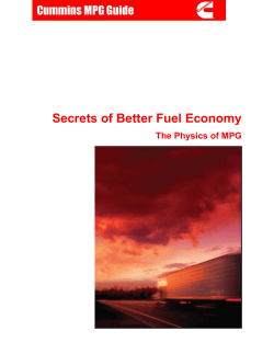 Secrets of Better Fuel Economy  The Physics of MPG