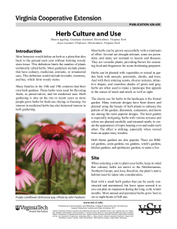 Herb Culture and Use