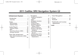 2011 Cadillac SRX Navigation System Infotainment System