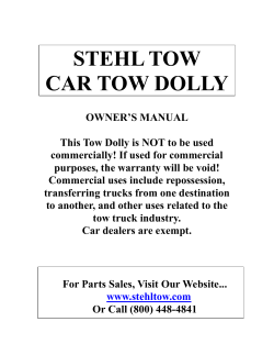 STEHL TOW CAR TOW DOLLY