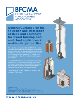 General Guidance on the selection and installation of flues and chimneys