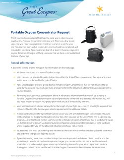 Portable Oxygen Concentrator Request