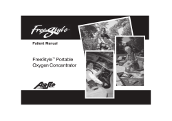 FreeStyle Portable Oxygen Concentrator Patient Manual