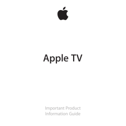 Apple TV Important Product Information Guide