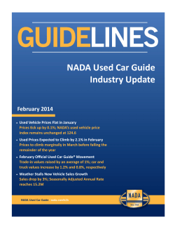 NADA Used Car Guide Industry Update February 2014