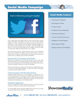 Social Media Campaign Social Media Features