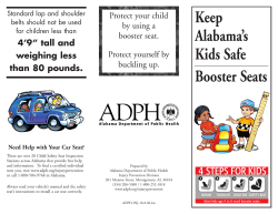 Keep Alabama’s Kids Safe Booster Seats