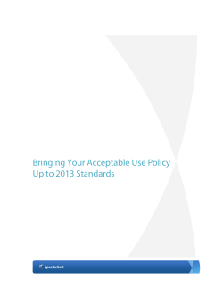 Bringing Your Acceptable Use Policy Up to 2013 Standards