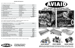 AVIAID Oil Systems 889.52 LS “C” 3 Stage Dry Sump System components